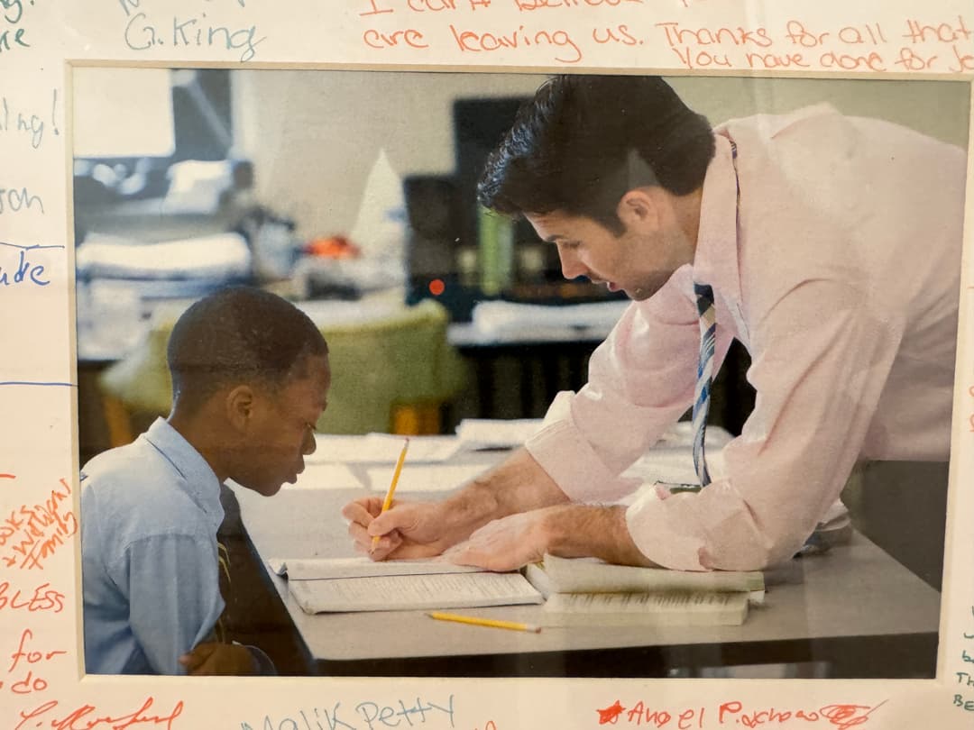 Sean in the classroom